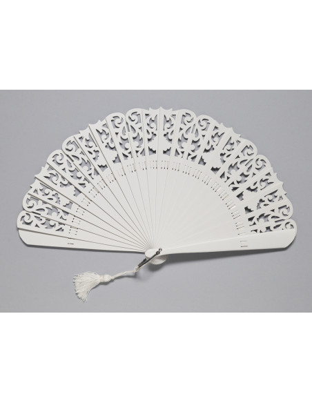 Abanico Baraja Liso Blanco