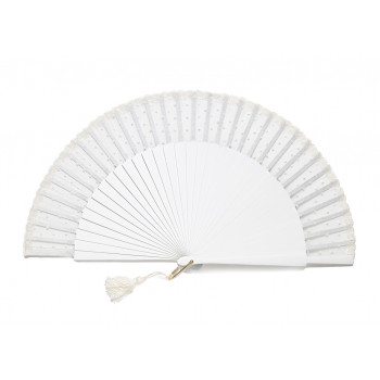 Abanico Novia Nina Blanco Plumeti