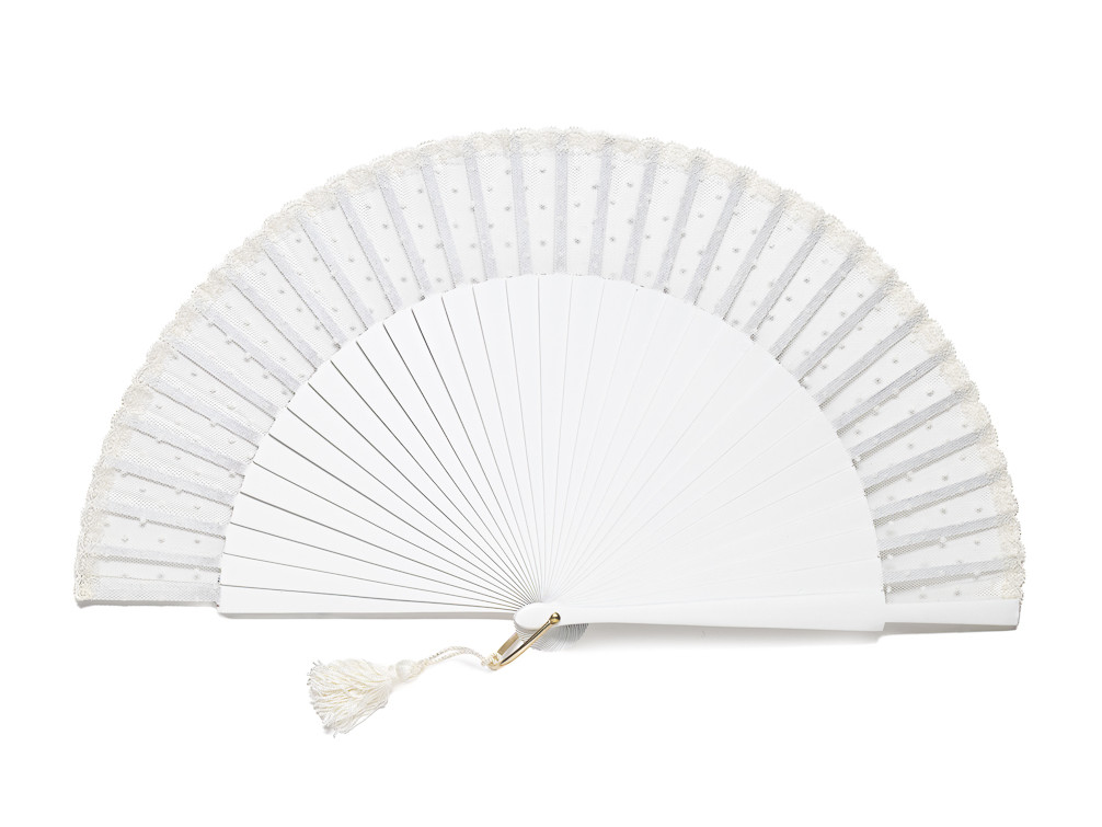 Abanico Novia Nina Blanco Plumeti