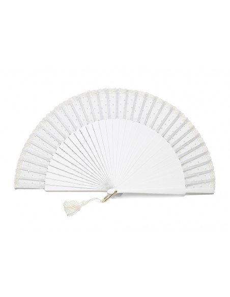 Abanico Novia Nina Blanco Plumeti