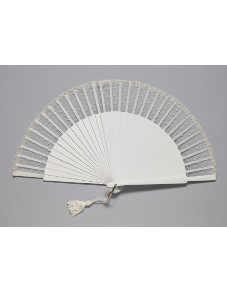 Abanico Novia Nina Blanco Plumeti