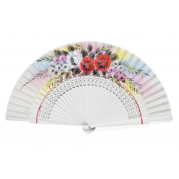 Abanico Margarita Sapeli Blanco