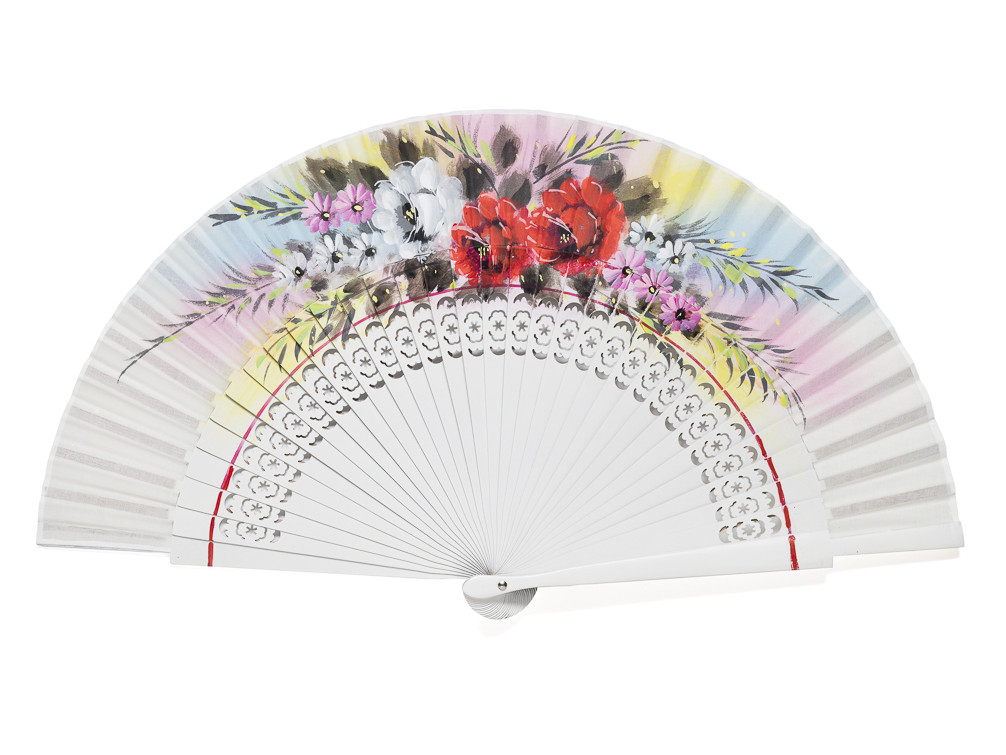 Abanico Margarita Sapeli Blanco