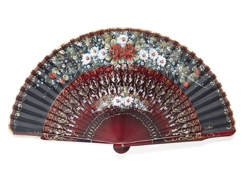 Abanico Lora Granate