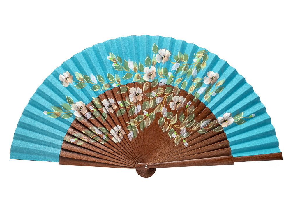 Abanico Peral Jardín Turquesa