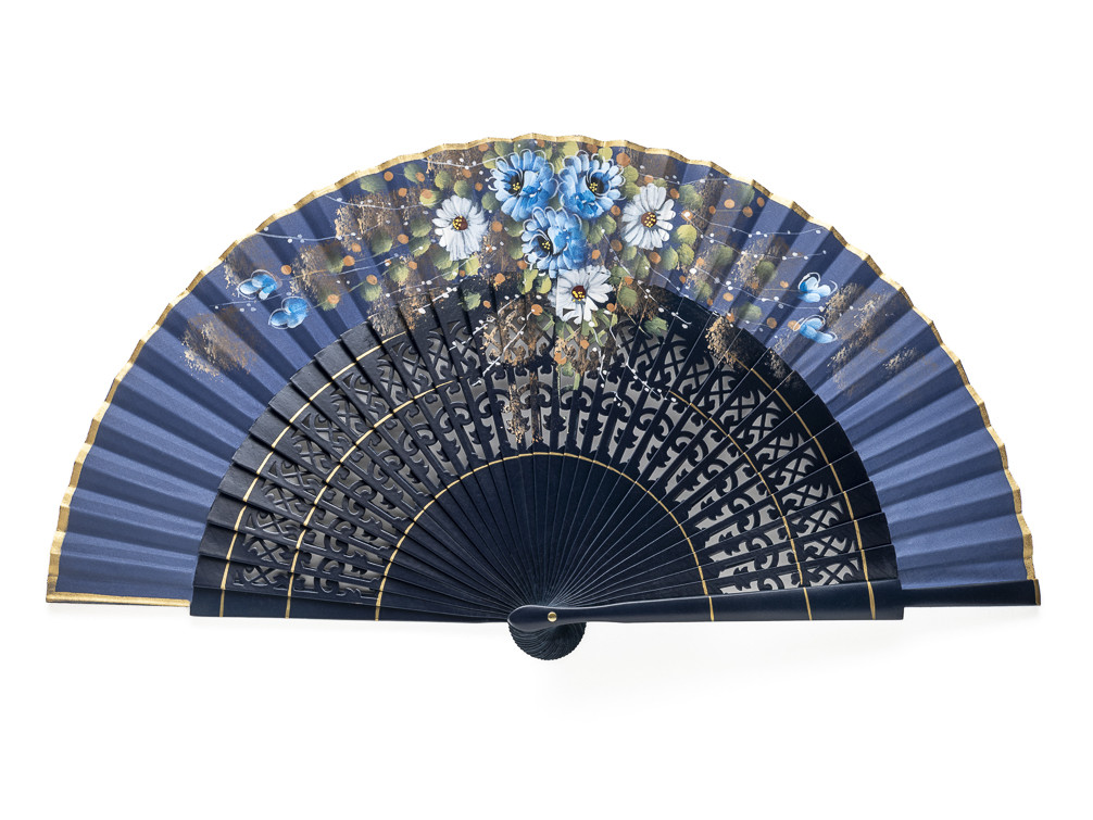 Abanico Sapeli Alcazarén Azul