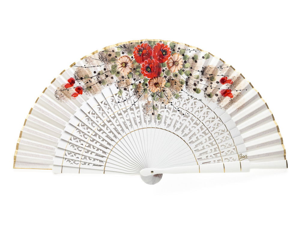 Abanico Sapeli Alcazarén Marfil