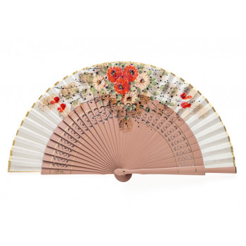 Abanico Sapeli Alcazarén Rosa