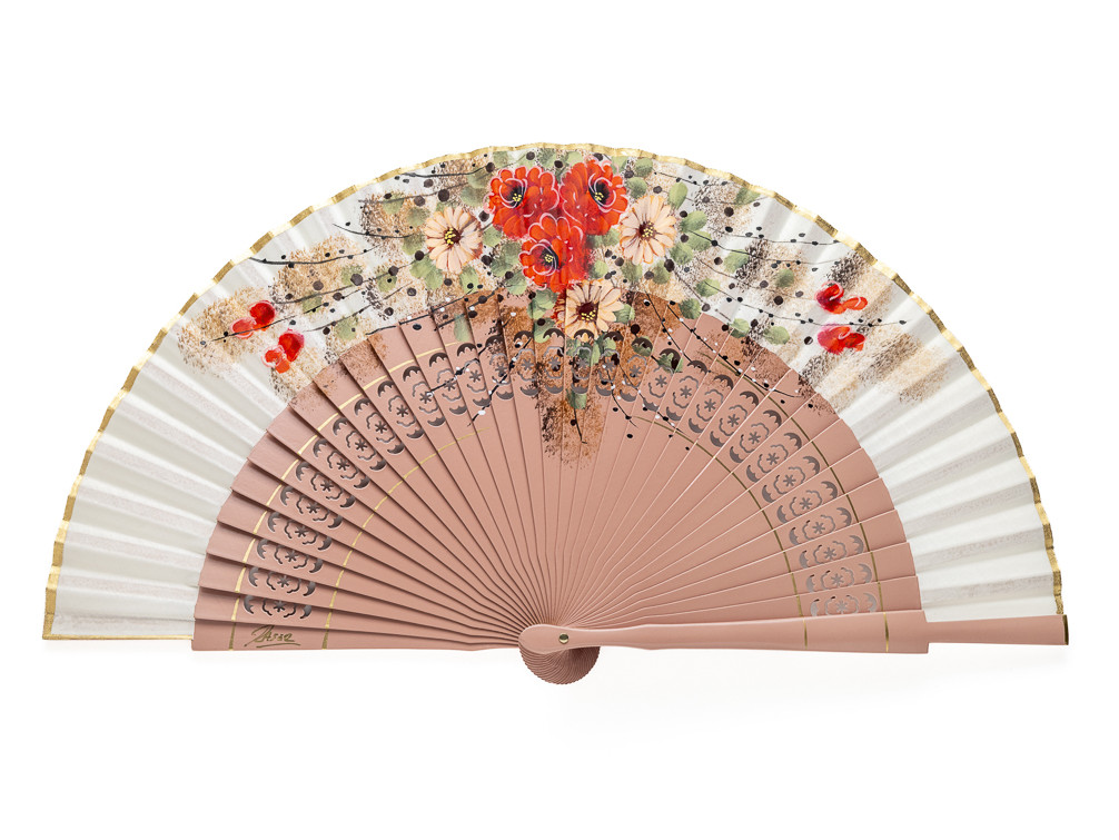 Abanico Sapeli Alcazarén Rosa