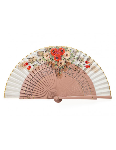 Abanico Sapeli Alcazarén Rosa