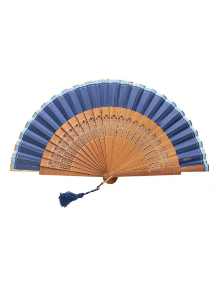Abanico Liso Abedul Cobalto