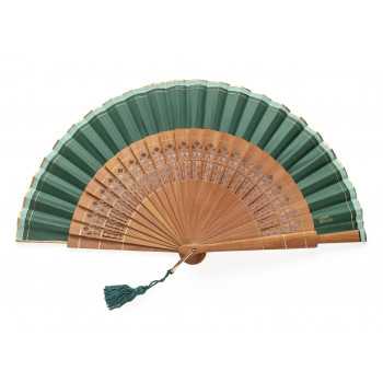 Abanico Abedul Liso Verde Pino