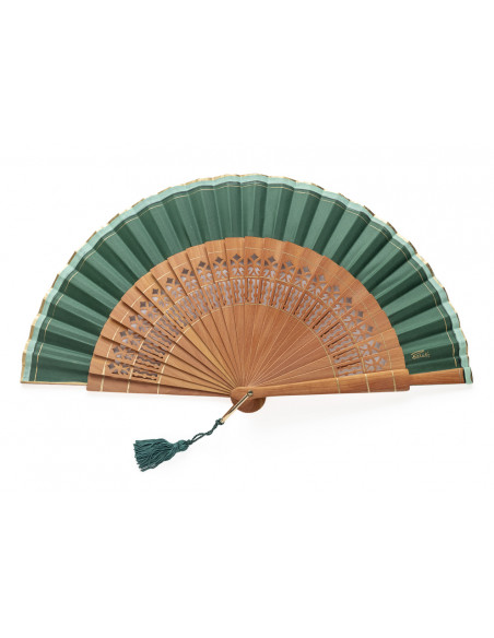 Abanico Abedul Liso Verde Pino