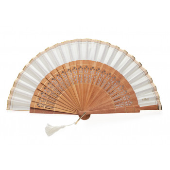 Abanico Abedul Liso Marfil