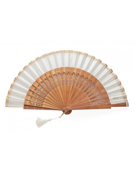 Abanico Abedul Liso Marfil