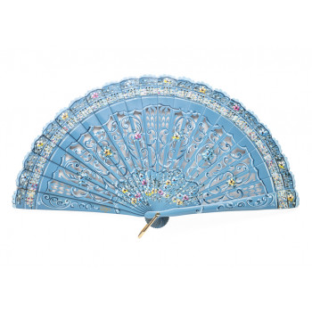 Abanico Baraja Turquesa Mini