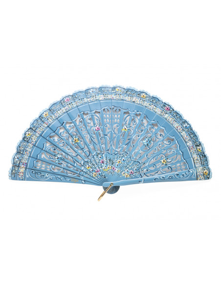 Abanico Baraja Turquesa Mini