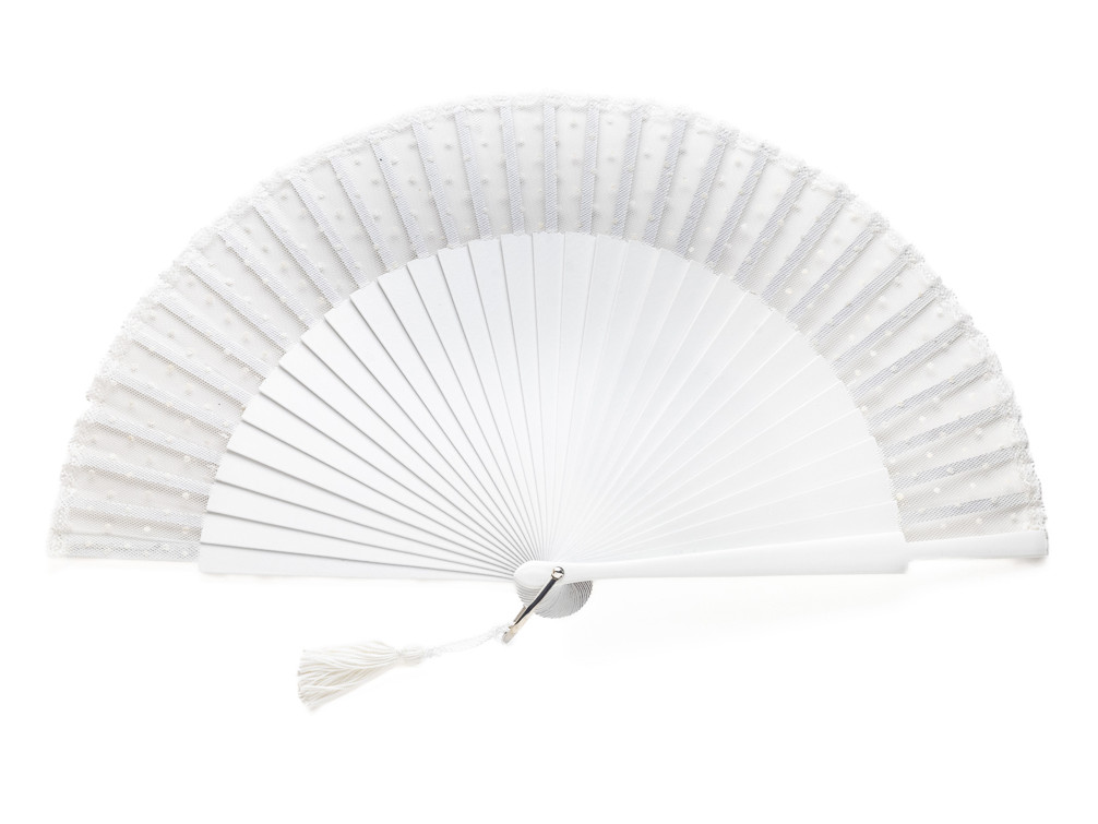 Abanico Novia Nina Blanco Plumeti