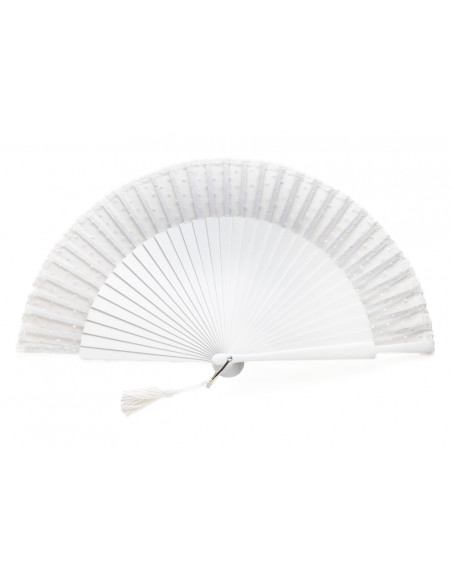 Abanico Novia Nina Blanco Plumeti