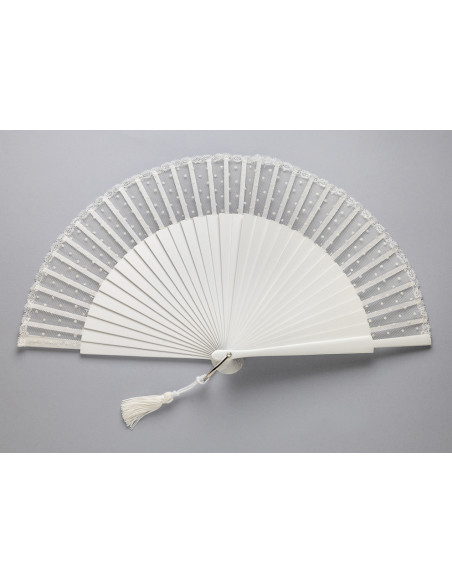 Abanico Novia Nina Blanco Plumeti