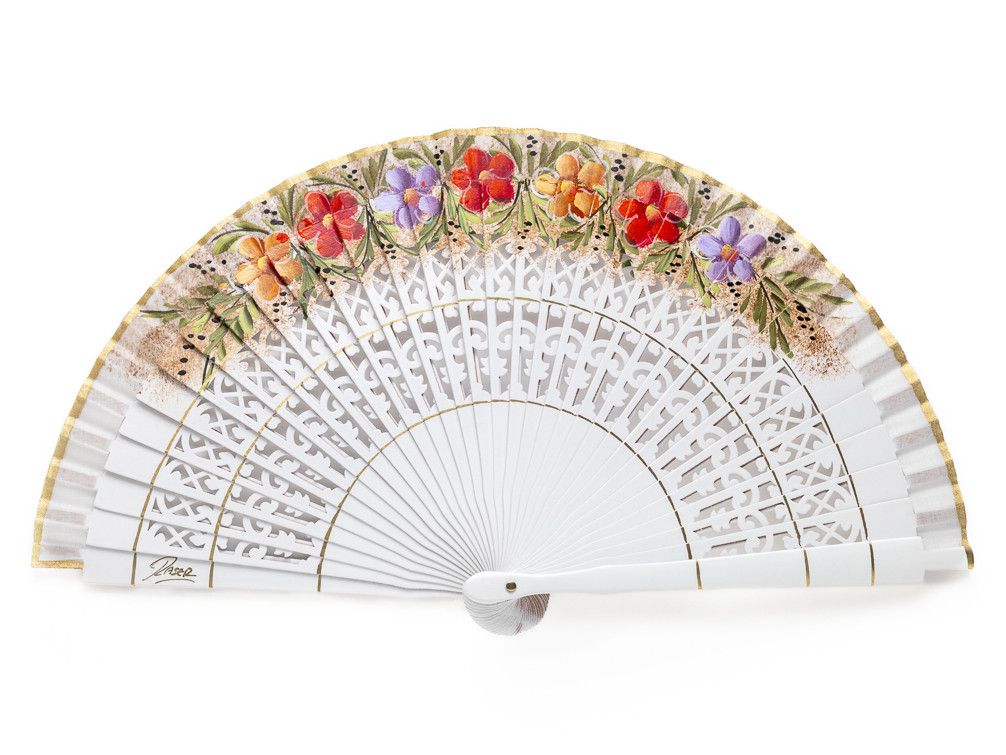 Abanico Mini Pegolí Blanco