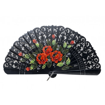 Abanico Baraja Rosal Negro