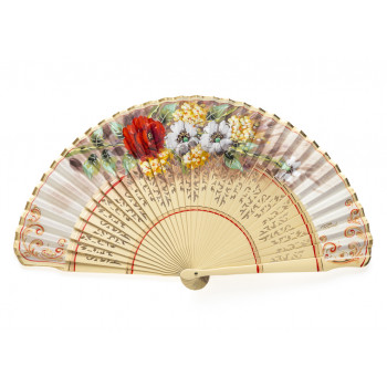 Abanico Floral Crema