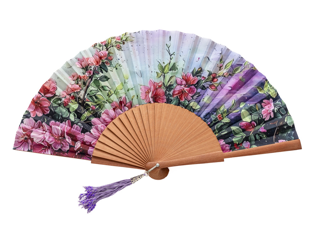 Abanico Estampado Cerezos