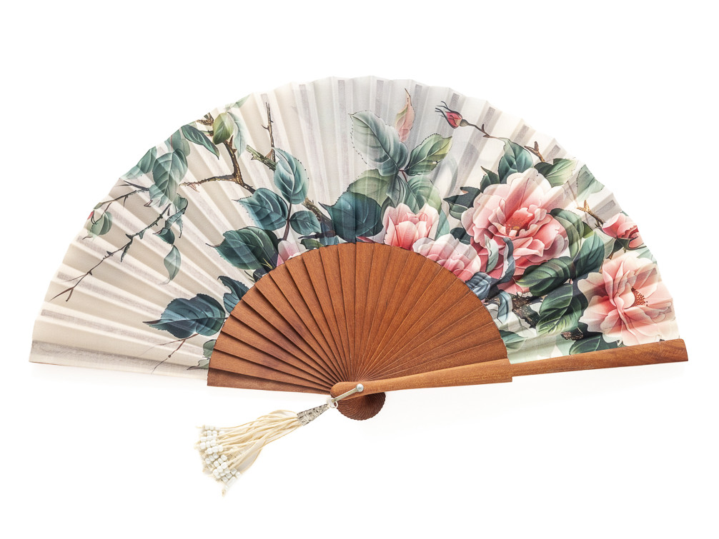 Abanico Estampado Peonía