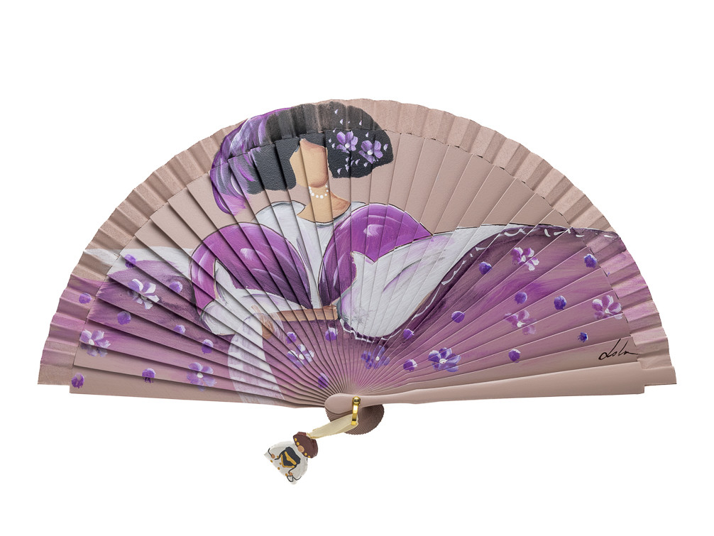 Abanico Menina Malva