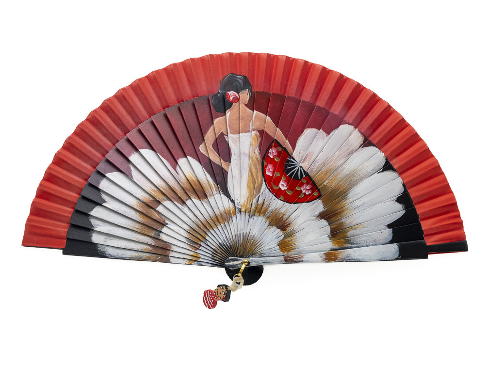 Abanico Flamenca Rojo