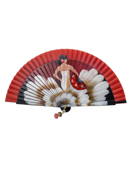 Abanico Flamenca Rojo