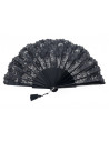 Abanico Encaje Negro Txara