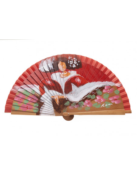 Abanico Menina Rojo Mini