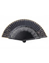 Abanico Clásico Volutas Negro