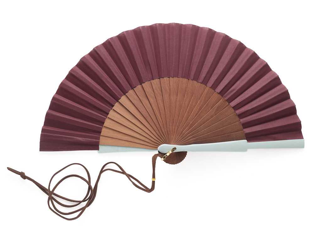 Abanico Bicolor Granate Mini