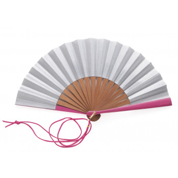 Abanico Bicolor Plata Mini