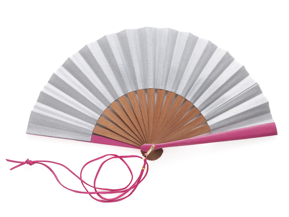 Abanico Bicolor Plata Mini