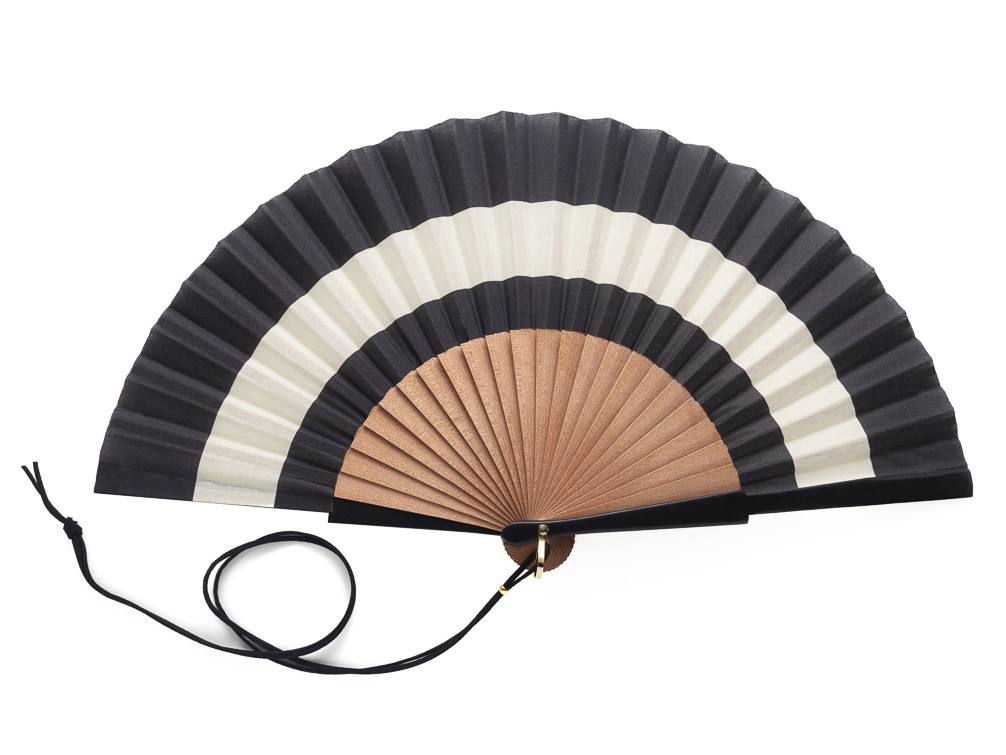 Abanico Negro Dos Tonos