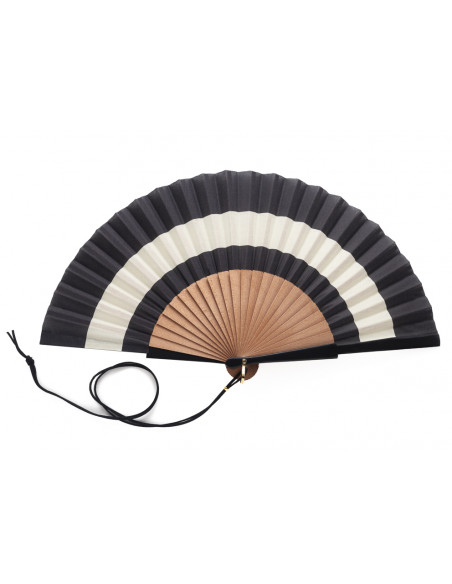 Abanico Negro Dos Tonos