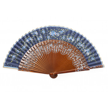 Abanico Margaritas Azul