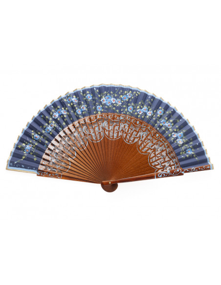 Abanico Margaritas Azul