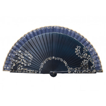 Abanico Volutas Medianoche