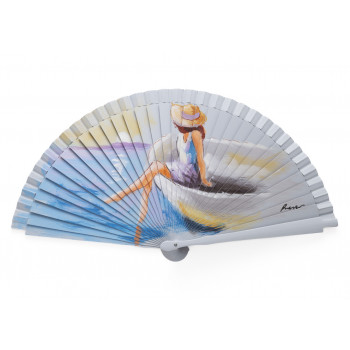 Abanico Paisaje Atardecer