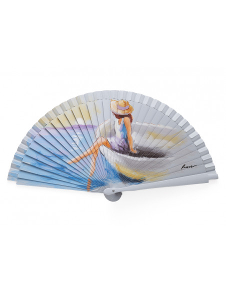 Abanico Paisaje Atardecer