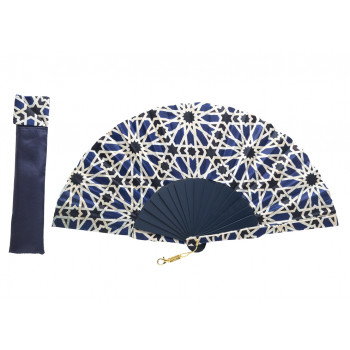 Abanico Batik Estrellado Azul
