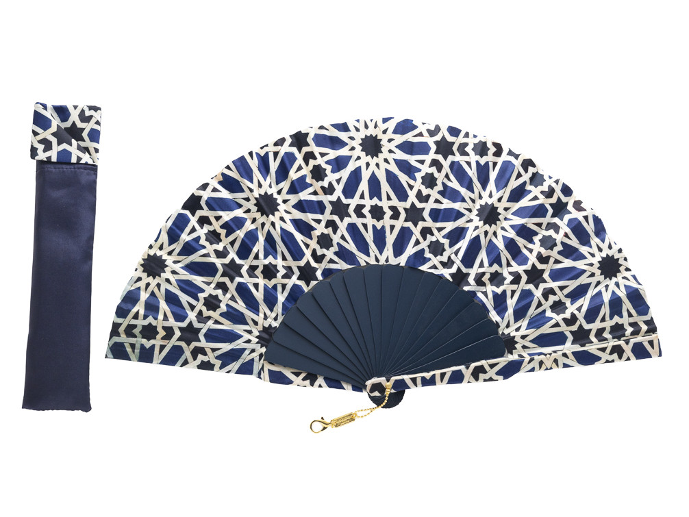 Abanico Batik Estrellado Azul