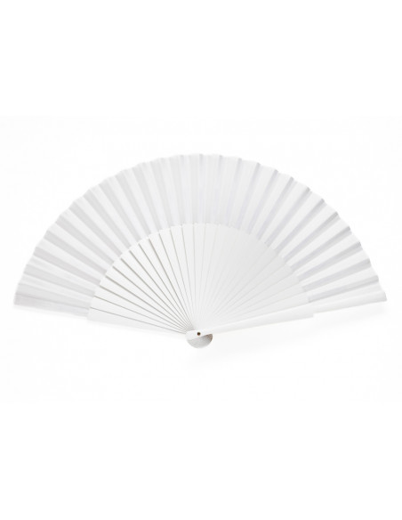 Abanico Pericón Liso Blanco