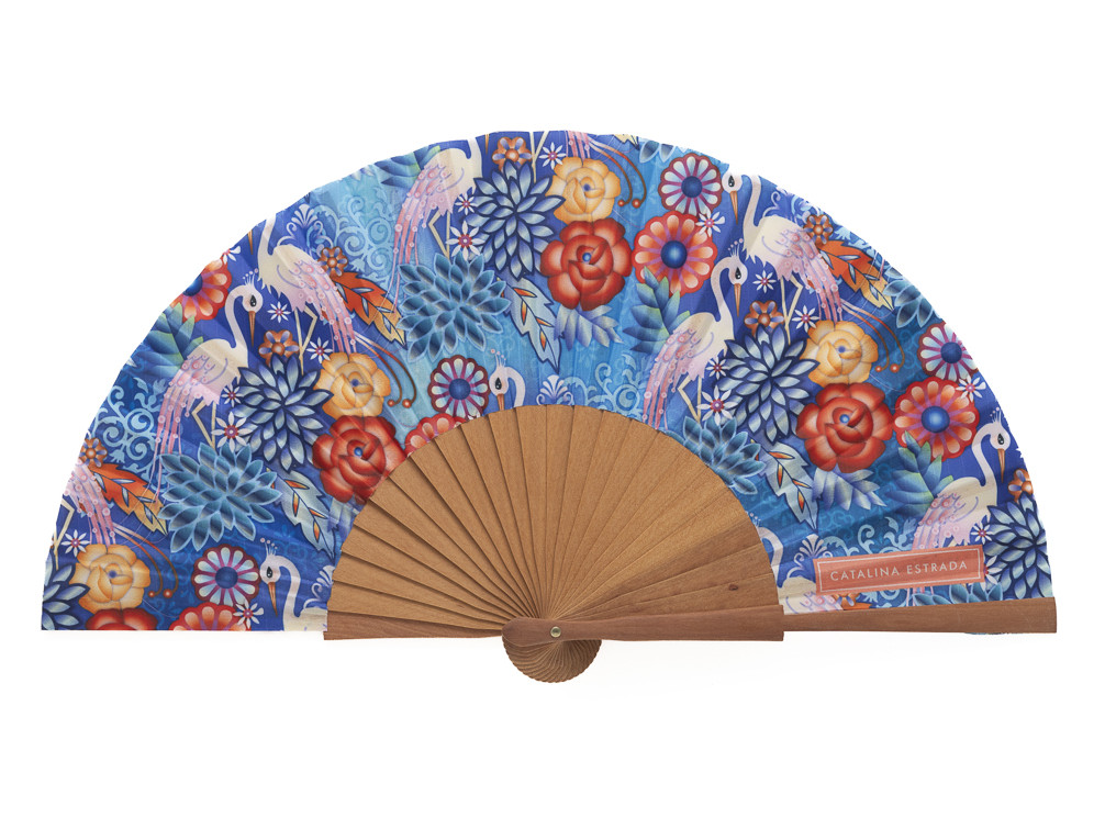 Abanico Flamenco Catalina Estrada Azul