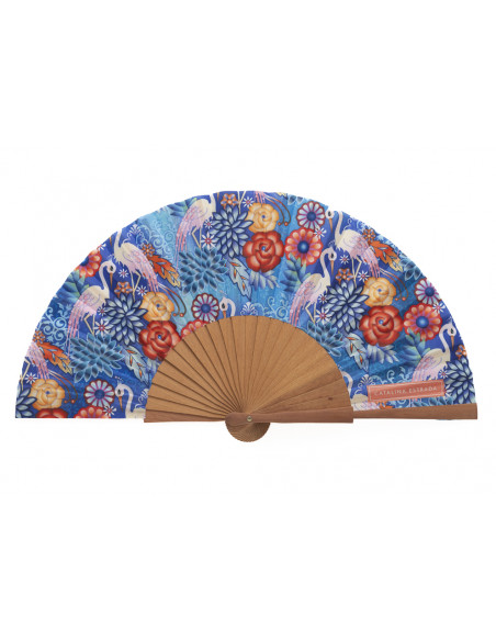 Abanico Flamenco Catalina Estrada Azul